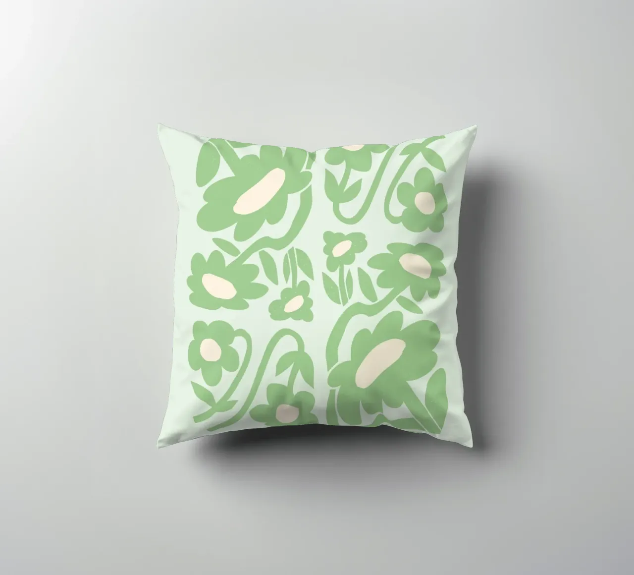 Arte floreale groovy "Time to Move On and Groove" (Tempo di andare avanti e di muoversi) cuscino da homdeco