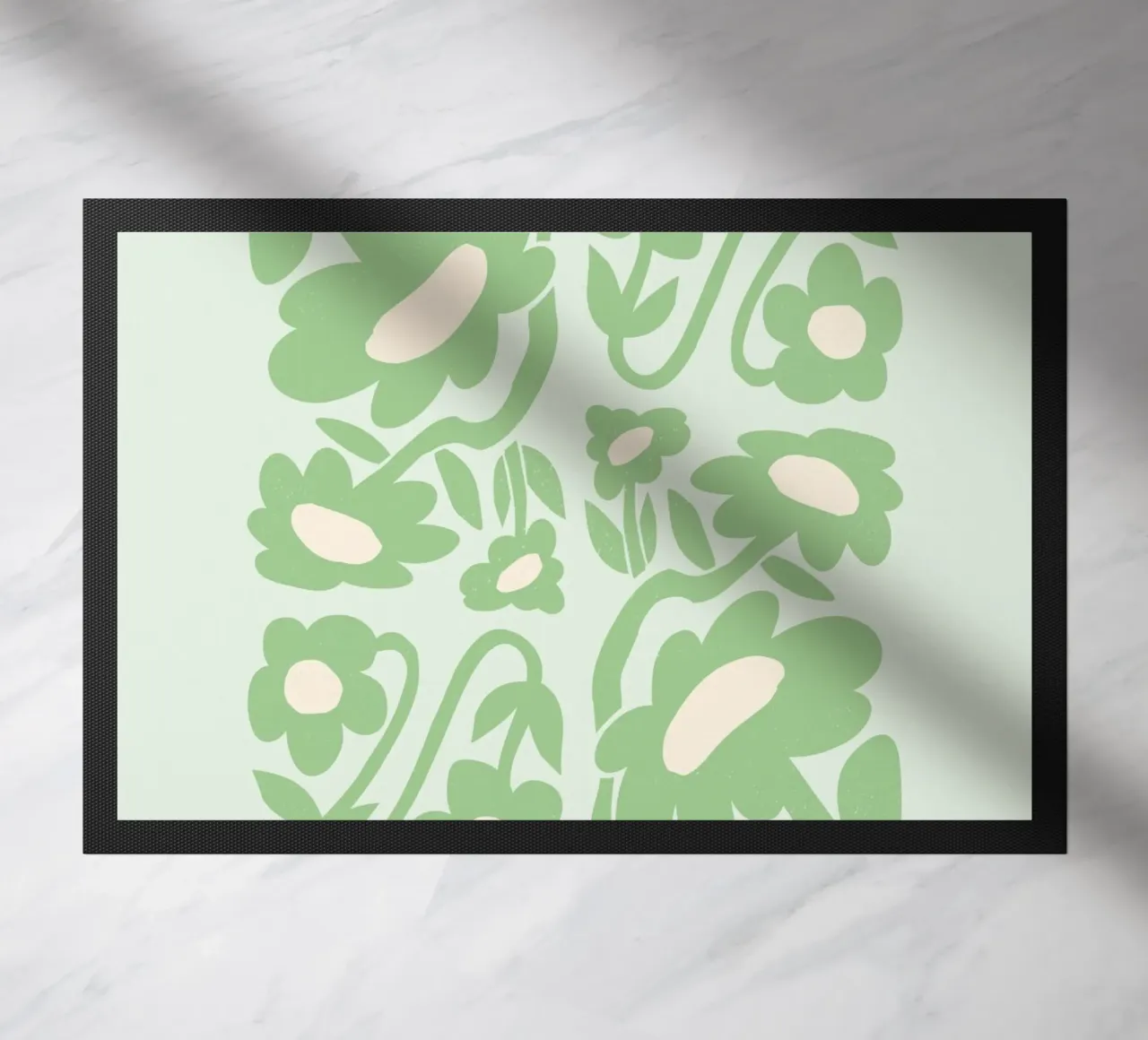 Art floral groovy "Time to Move On and Groove" (Il est temps de passer à autre chose et de groover) paillasson de homdeco