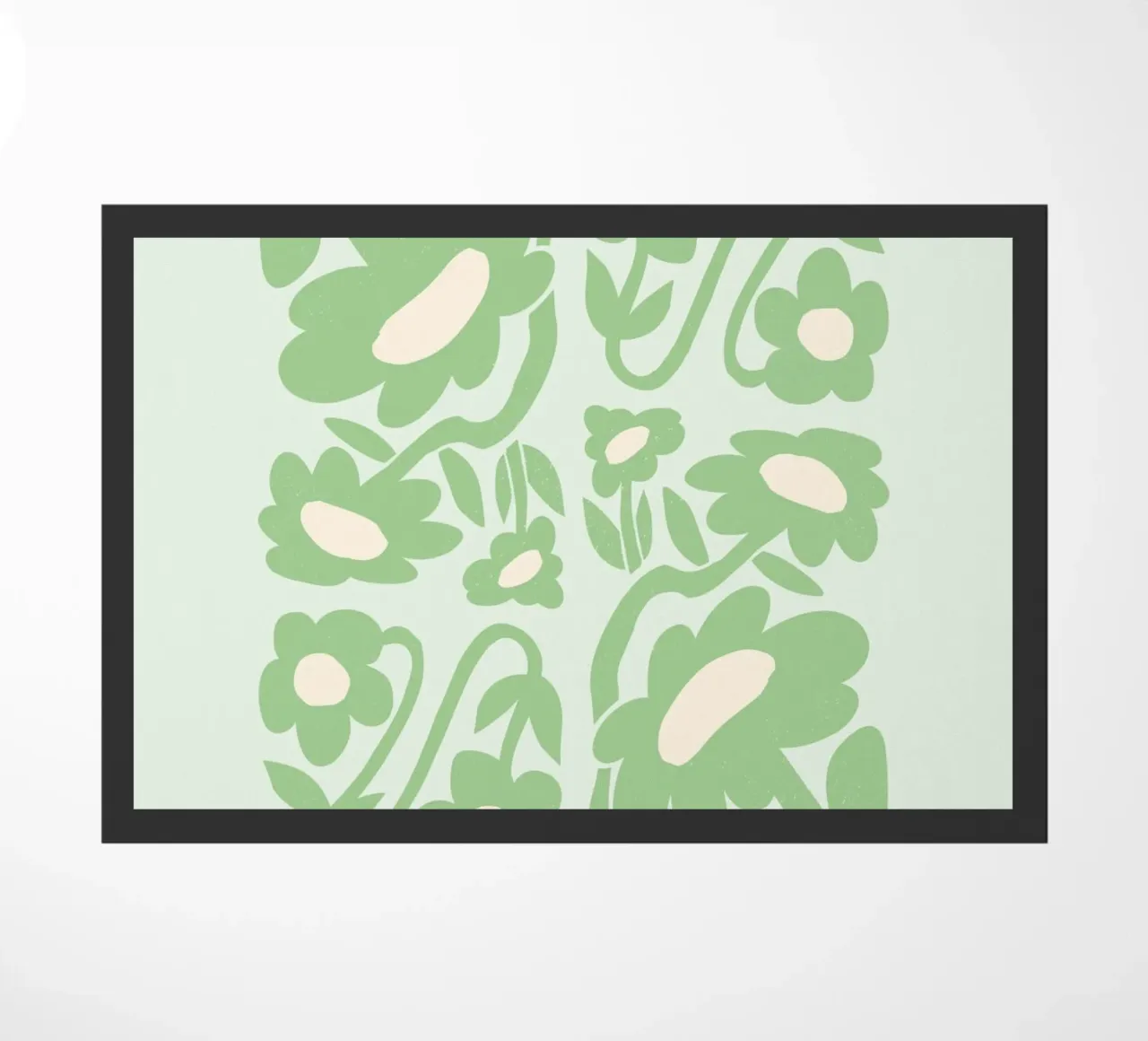 Art floral groovy "Time to Move On and Groove" (Il est temps de passer à autre chose et de groover) paillasson de homdeco