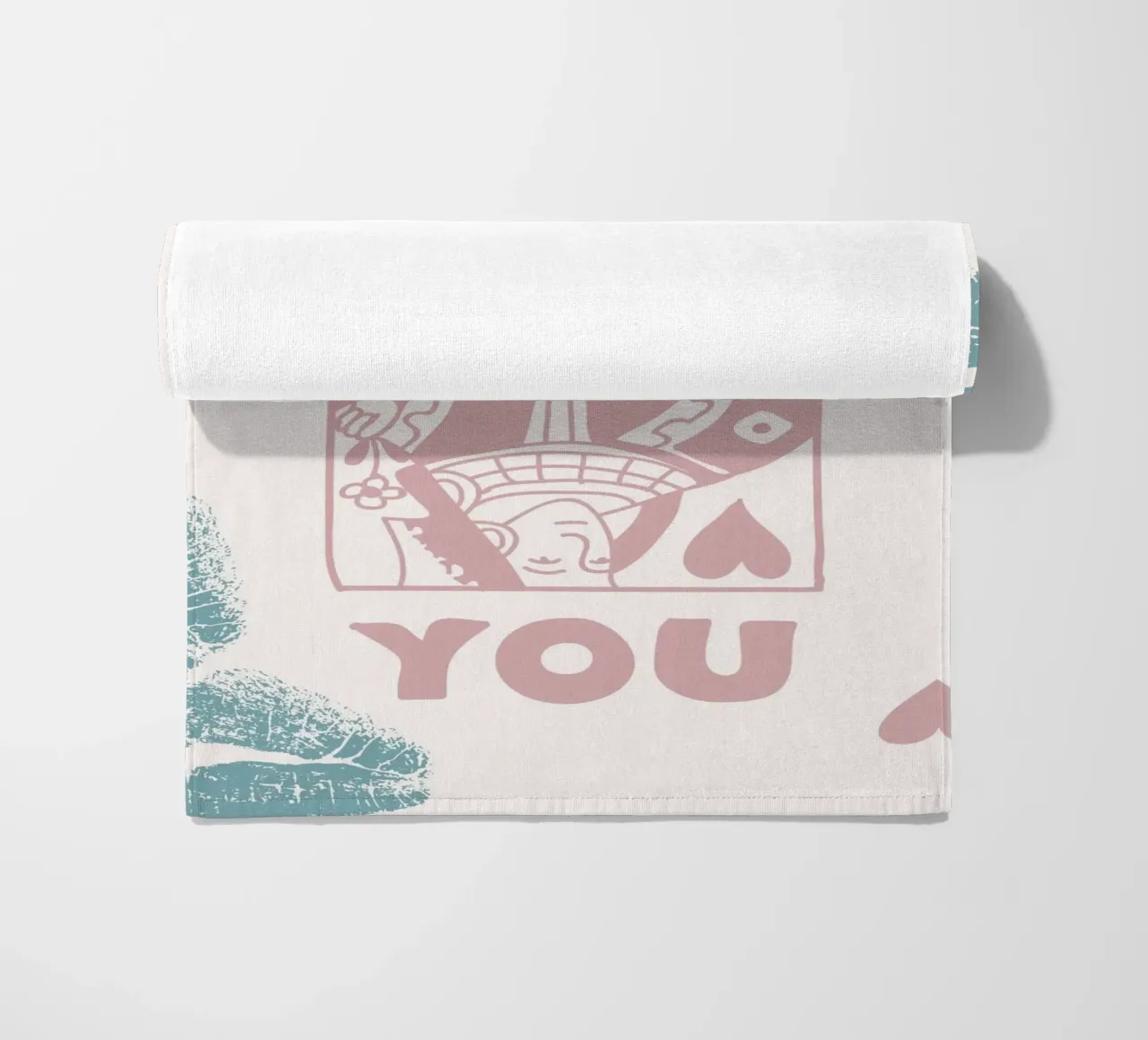Lucky You Königin der Herzen Pastell Pop Art Druck Strandtuch von homdeco