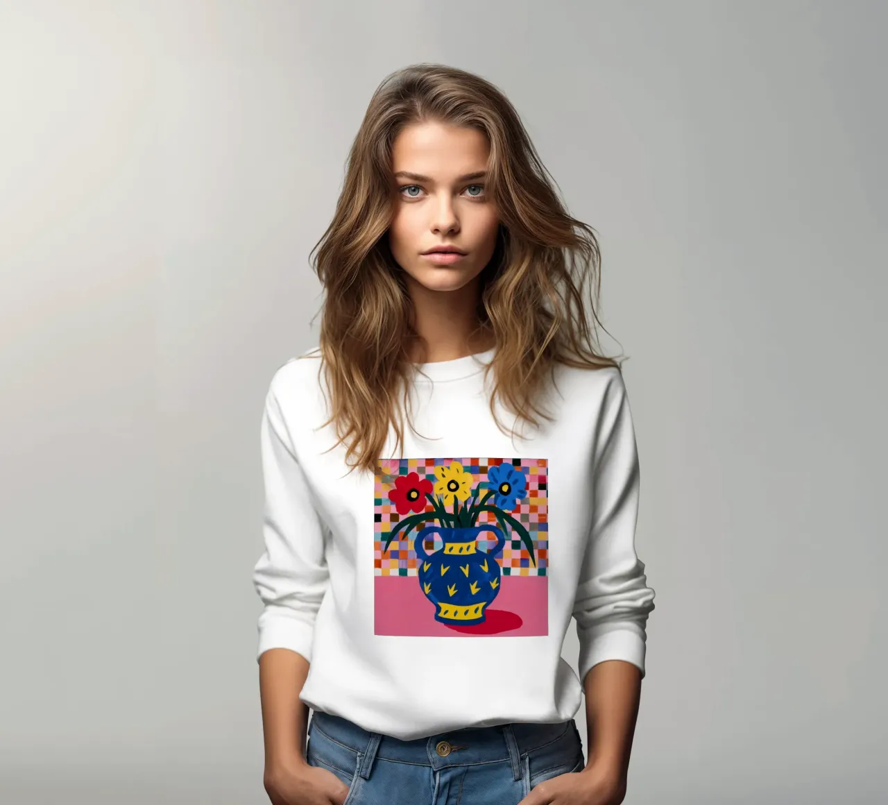 Vrolijk volksboeket sweatshirt van Obs Canvas