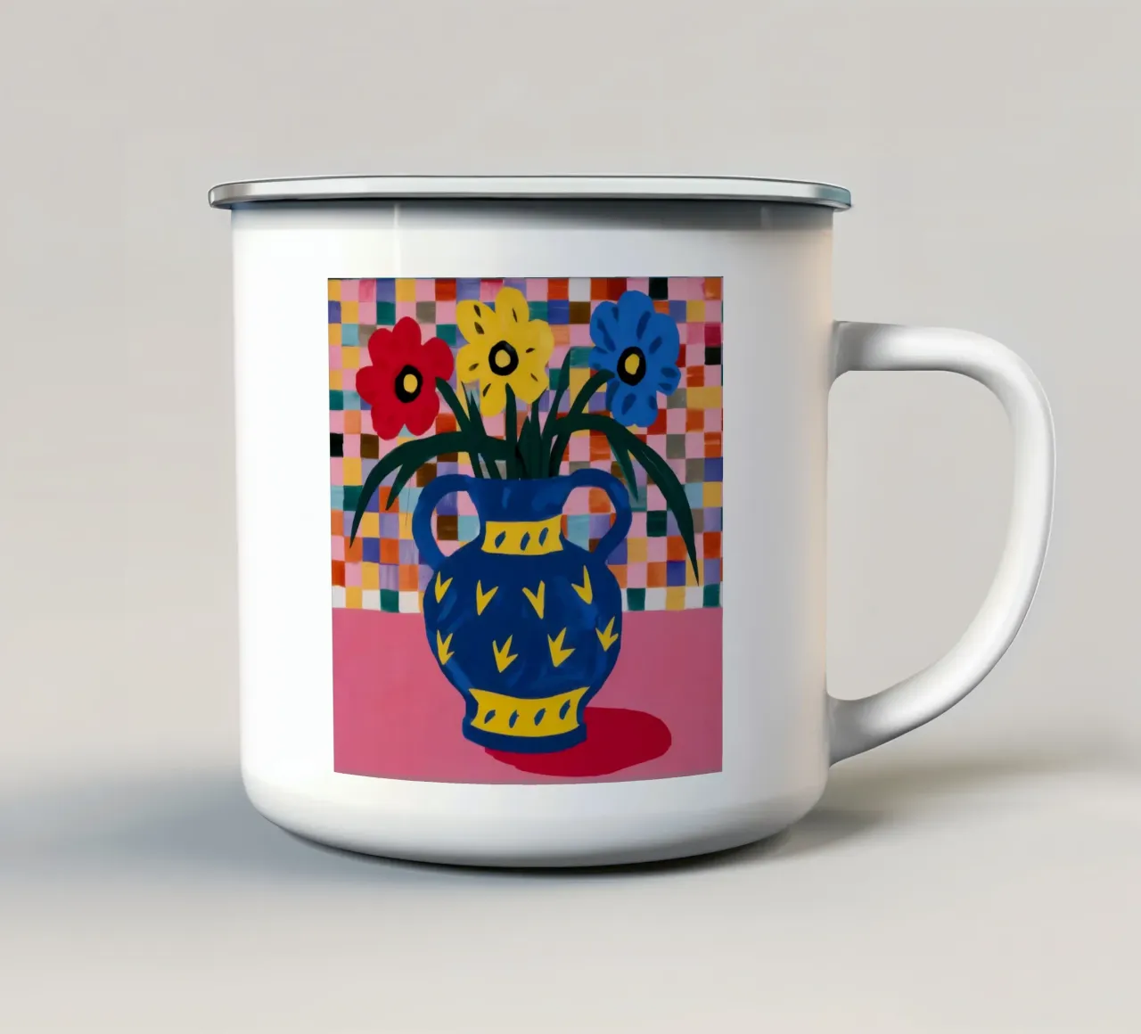 Bouquet popolare gioioso tazza in smalto da Obs Canvas