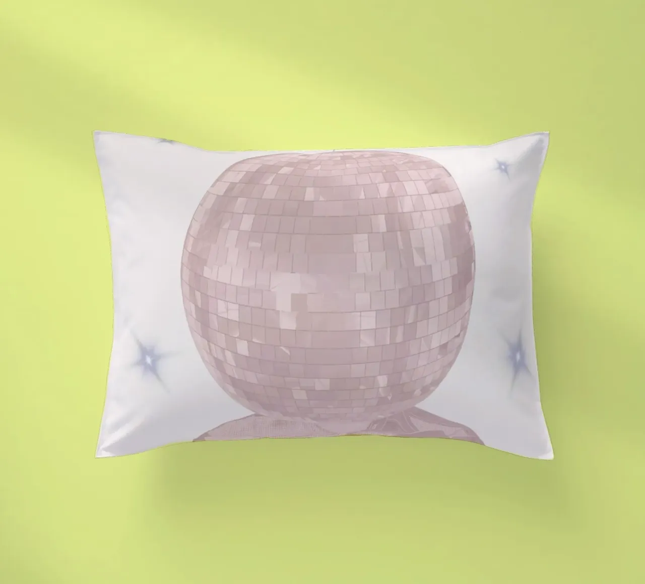 "Chase Your Dreams" Pastel Disco Ball Art Print decorative cushion by homdeco