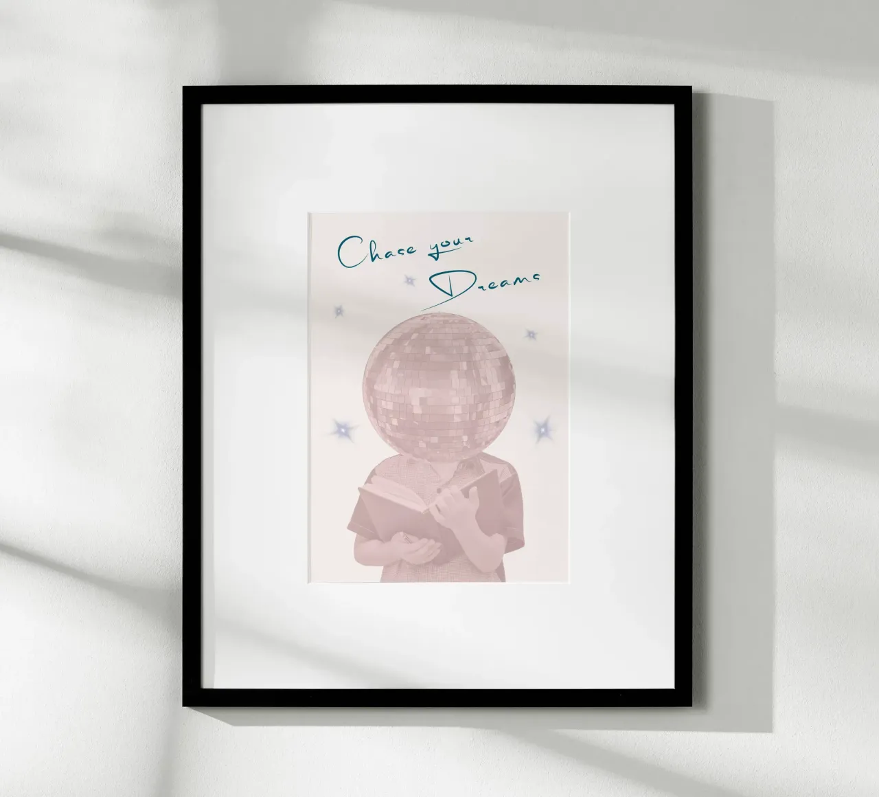 Stampa artistica "Insegui i tuoi sogni" Pastello Disco Ball poster da homdeco