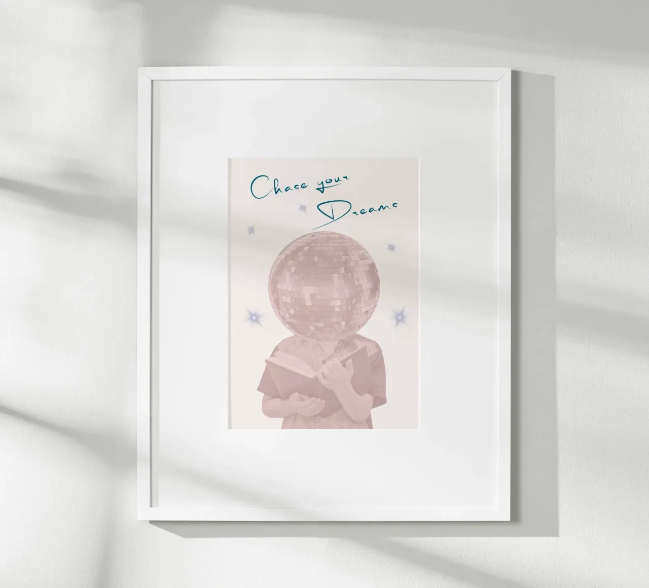 Stampa artistica "Insegui i tuoi sogni" Pastello Disco Ball poster da homdeco