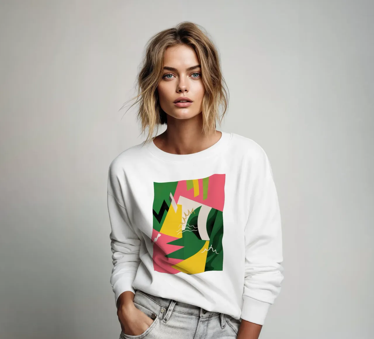 Geometrische Scherbenkollision Sweatshirt von Thistle Bloom
