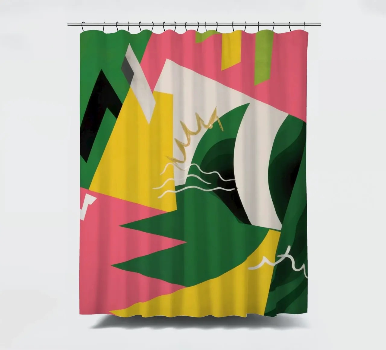Collisione di frammenti geometrici tenda da doccia da Thistle Bloom
