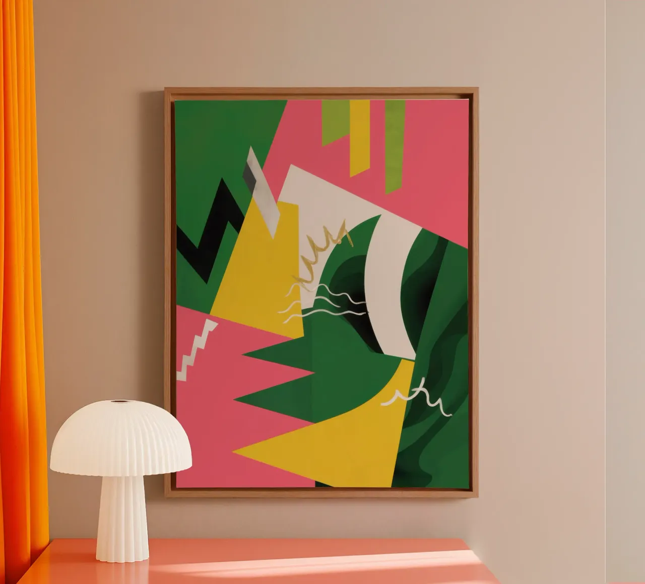 Collisione di frammenti geometrici tela da Thistle Bloom