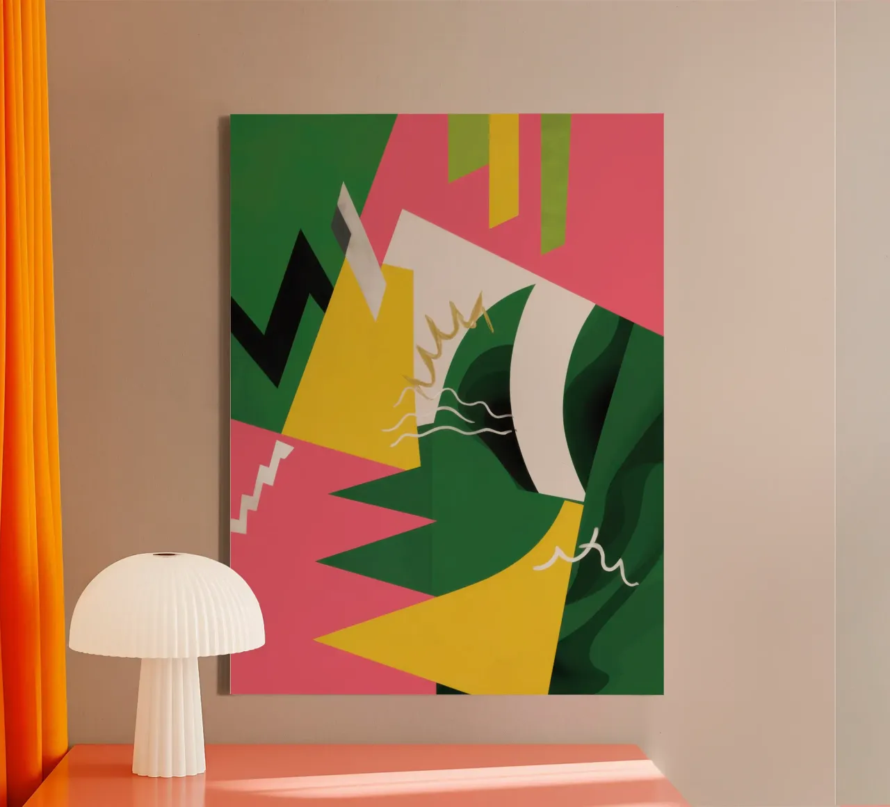 Collisione di frammenti geometrici tela da Thistle Bloom