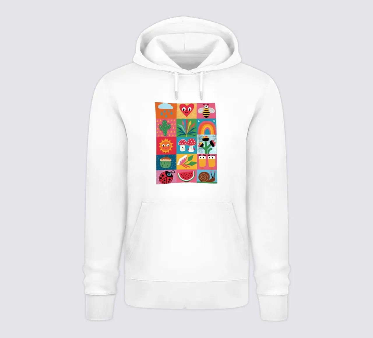 Giardino carino Patchwork felpa con cappuccio da Thistle Bloom