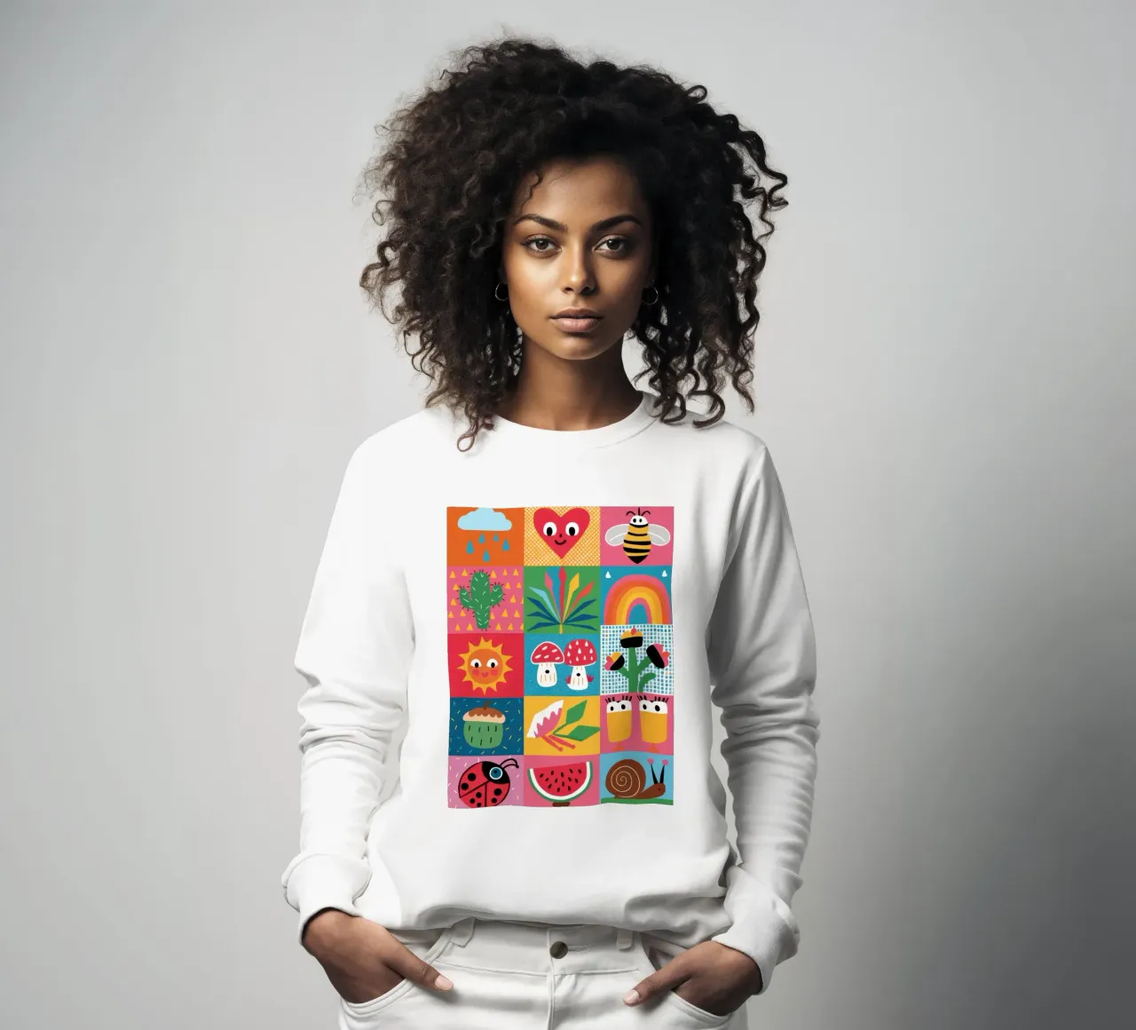 Giardino carino Patchwork product.type.sweatshirt common.byCreator Thistle Bloom