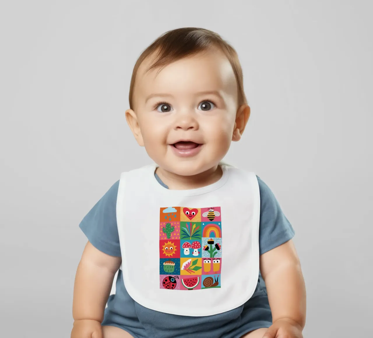 Cute Garden Patchwork Babylätzchen von Thistle Bloom