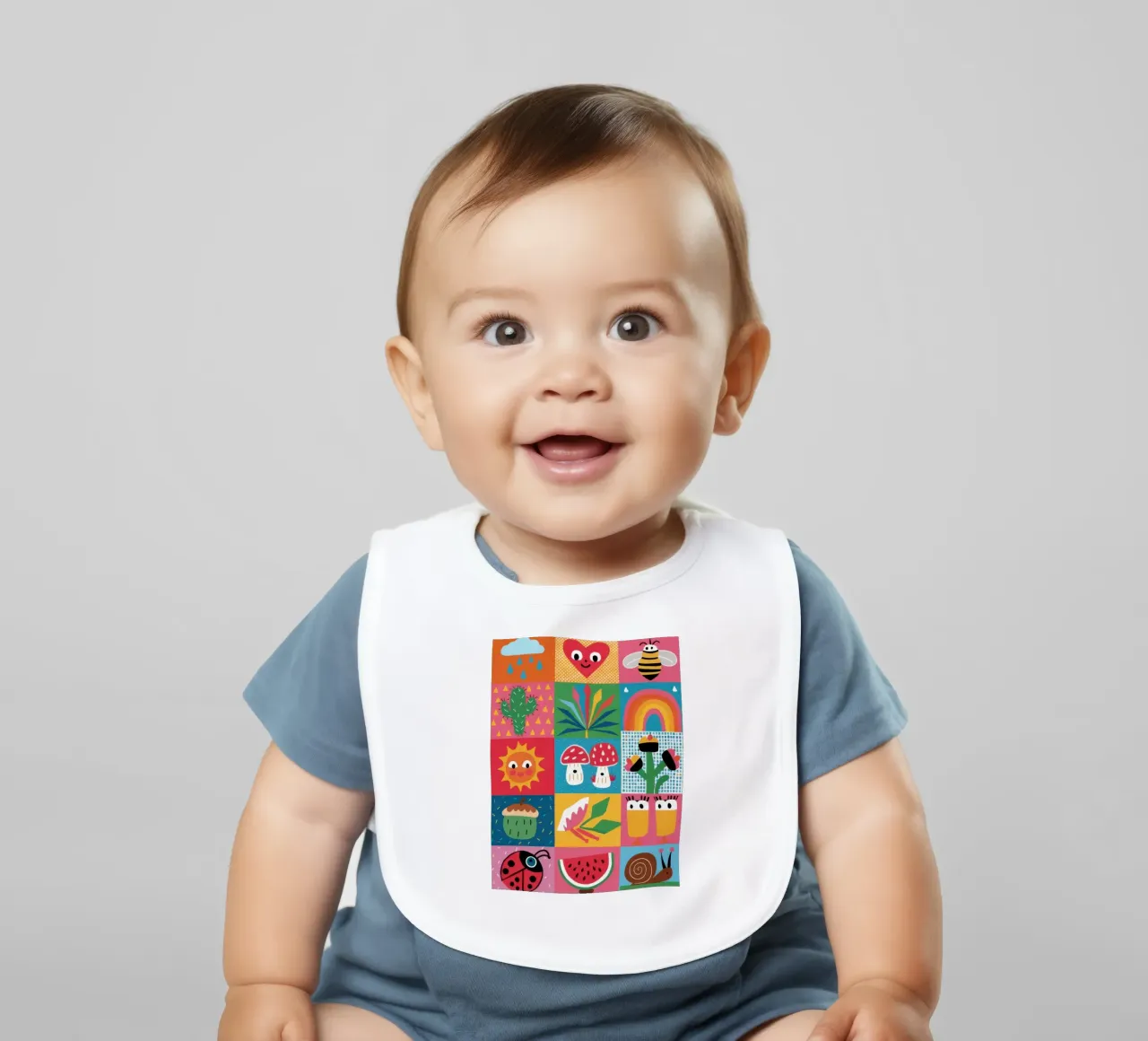 Cute Garden Patchwork Babylätzchen von Thistle Bloom