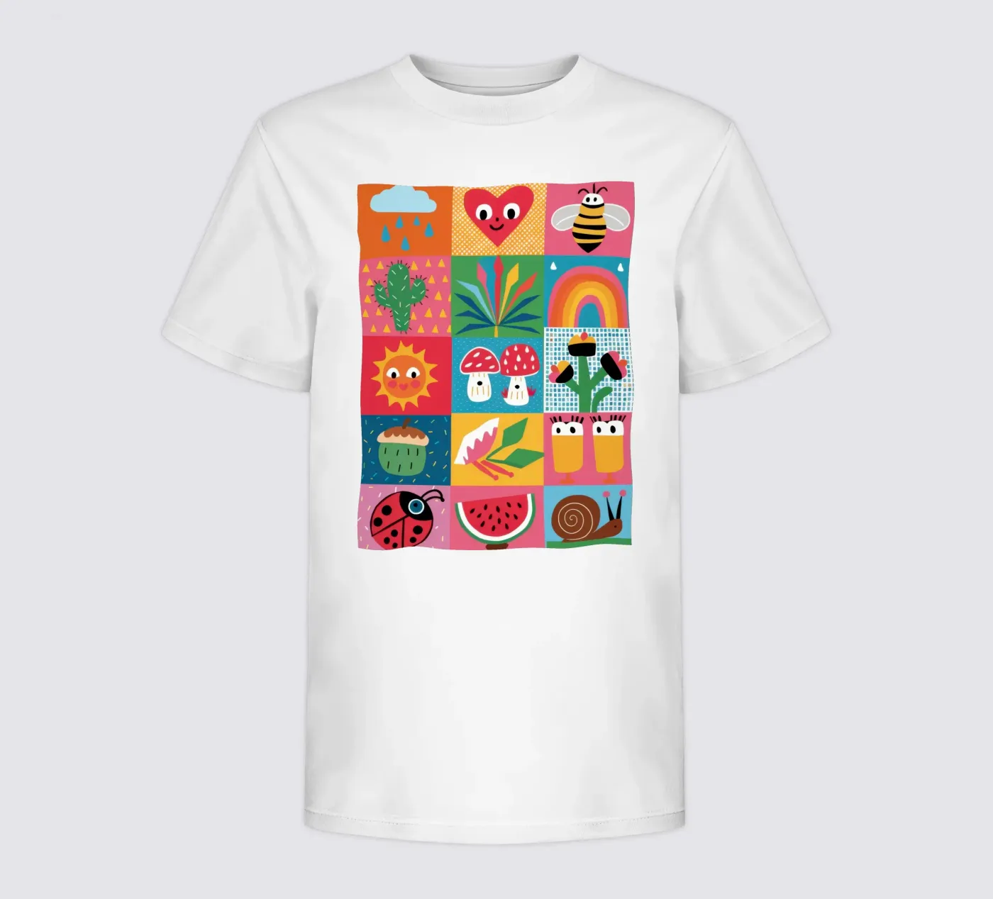Cute Garden Patchwork kinder t-shirt van Thistle Bloom