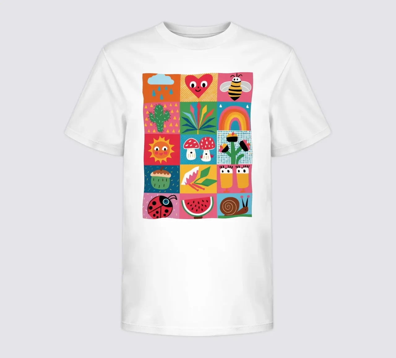 Cute Garden Patchwork Kinder T-Shirt von Thistle Bloom