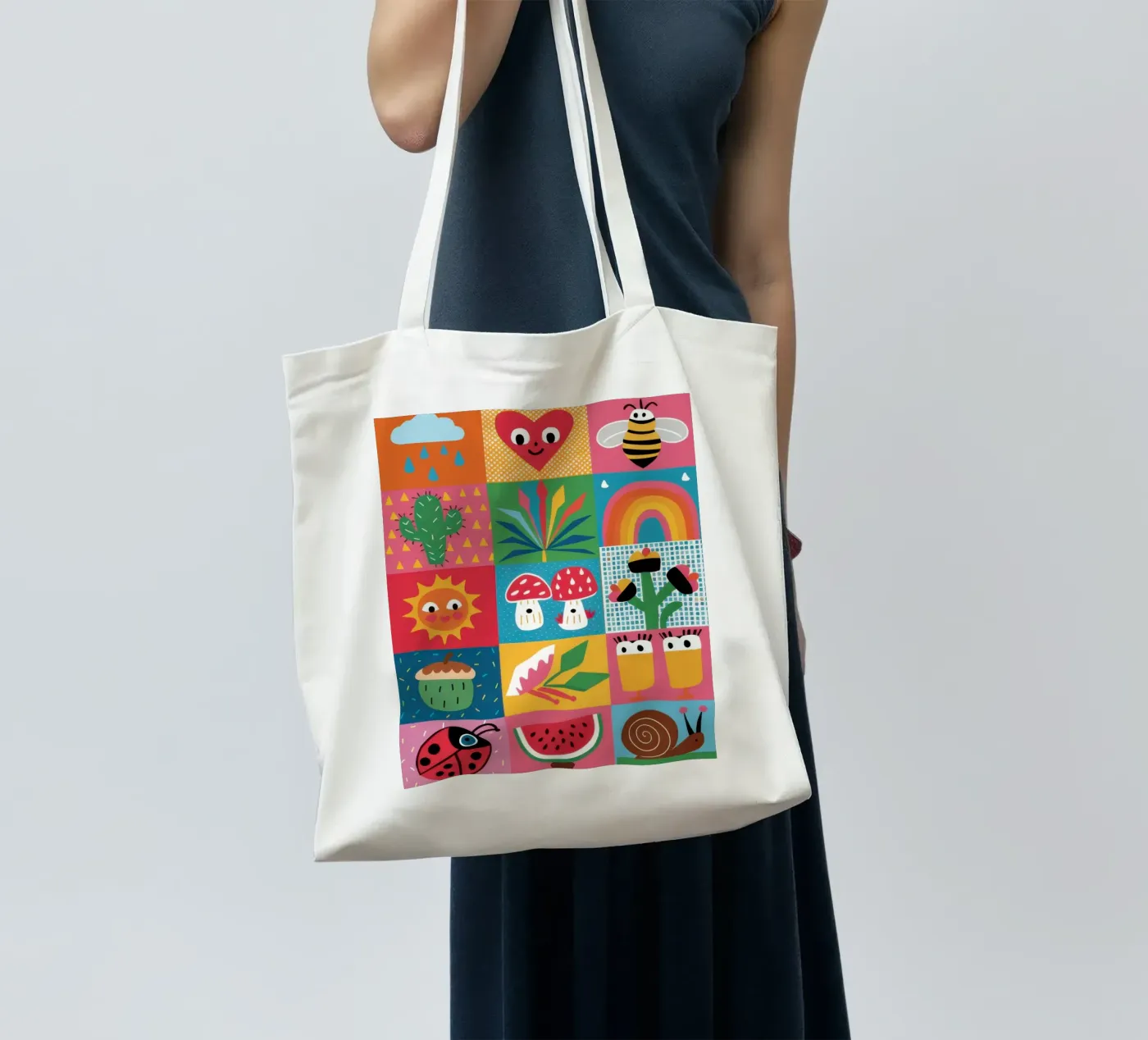 Cute Garden Patchwork tote bag by Thistle Bloom