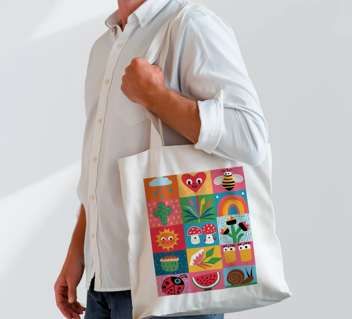 Cute Garden Patchwork tote bag by Thistle Bloom