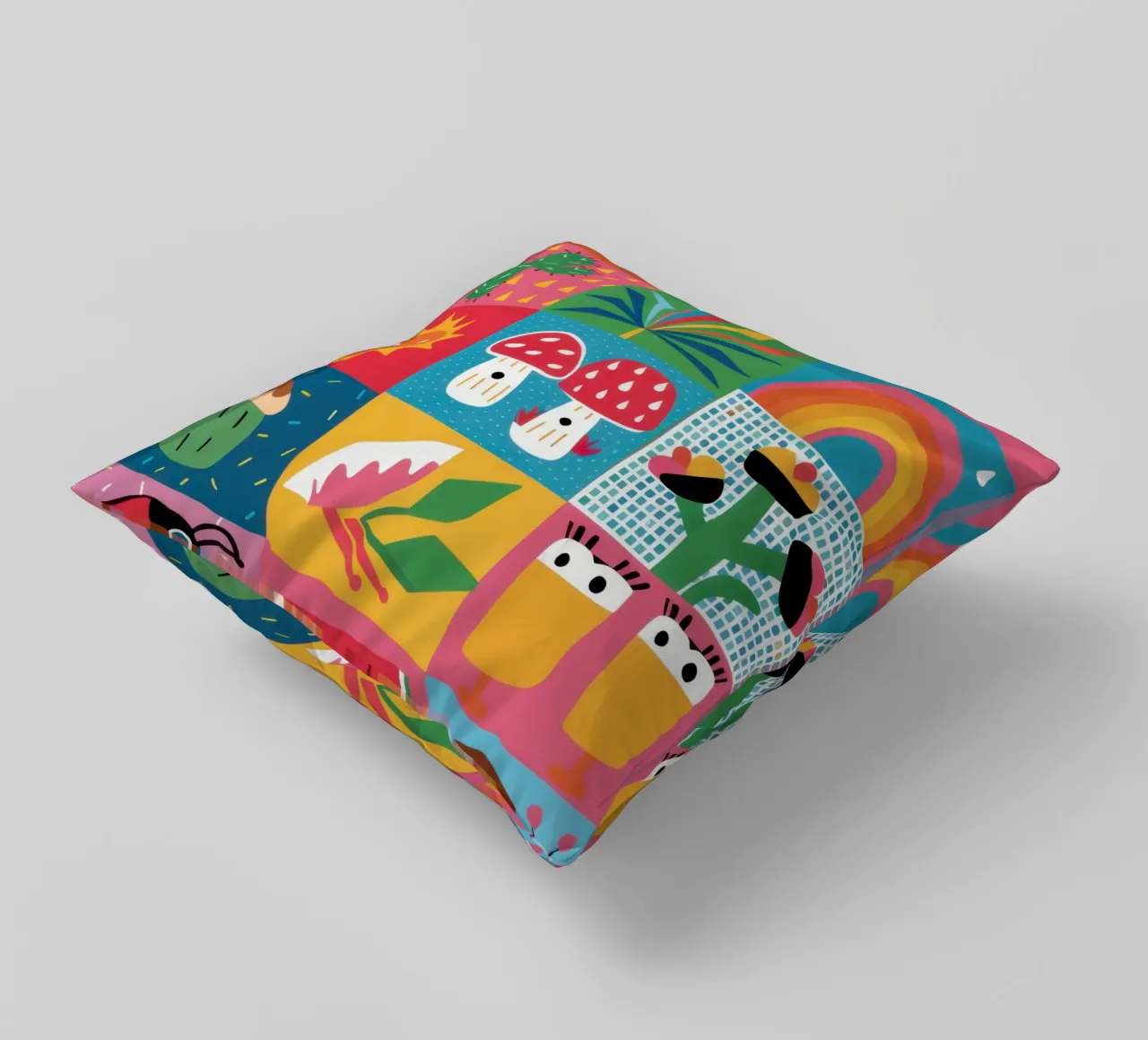 Patchwork de jardin mignon coussin de Thistle Bloom
