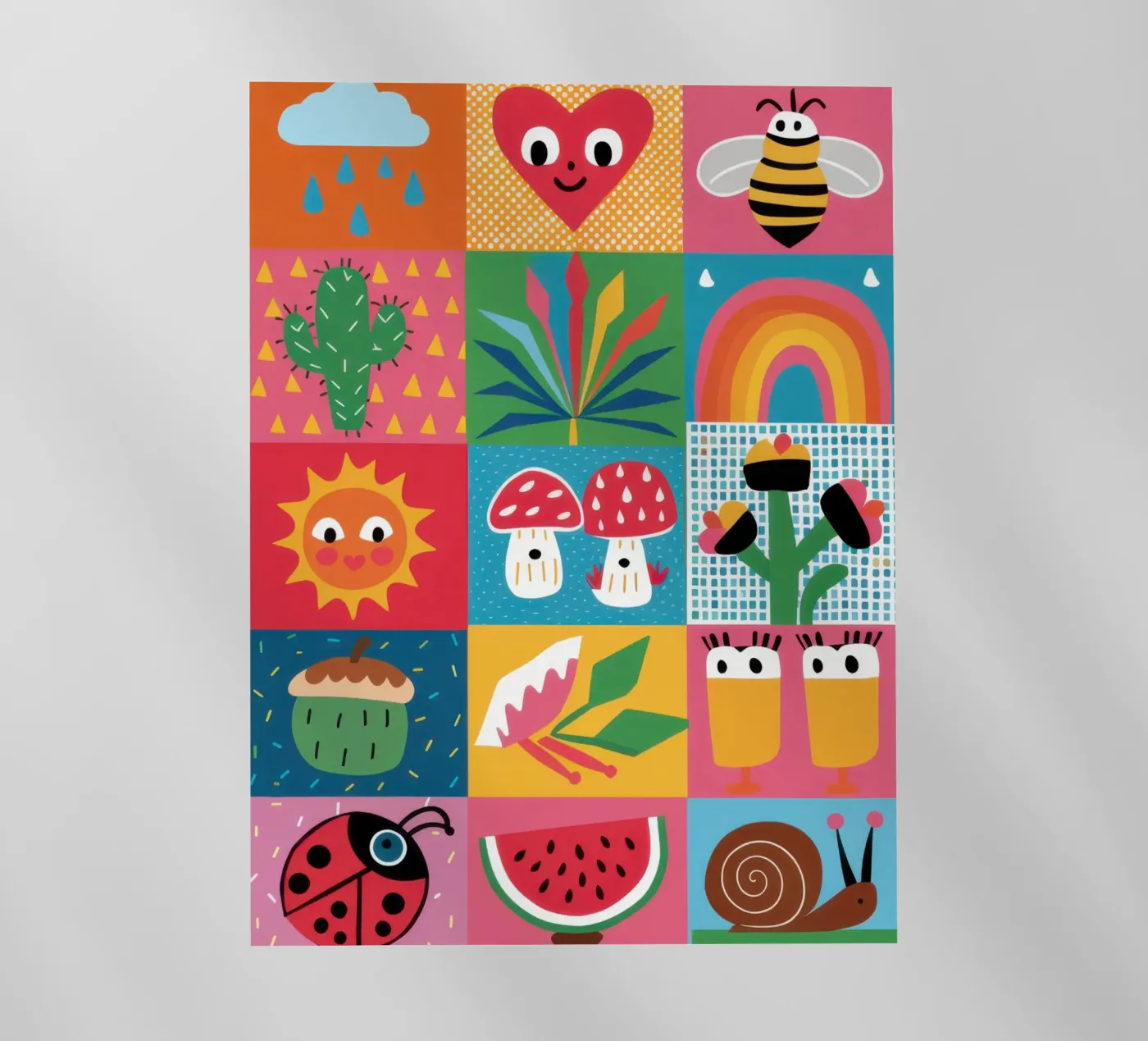 Cute Garden Patchwork backlit film by Thistle Bloom