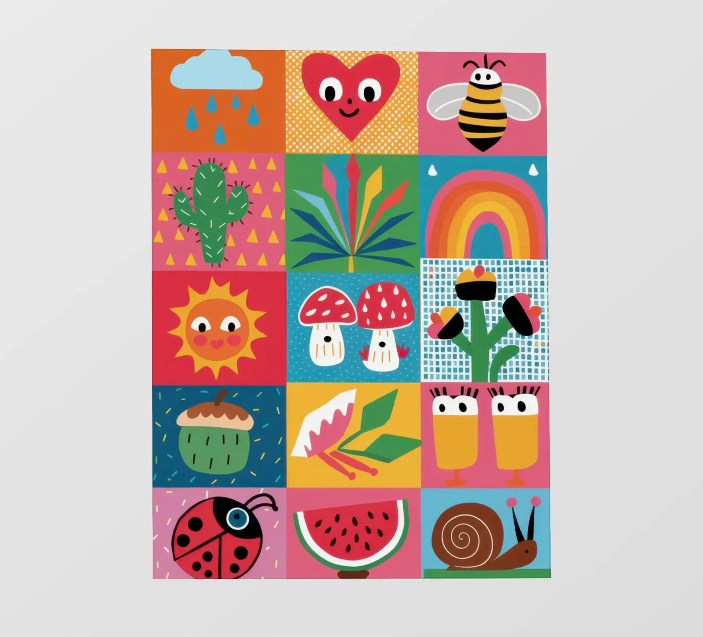 Cute Garden Patchwork backlit film by Thistle Bloom