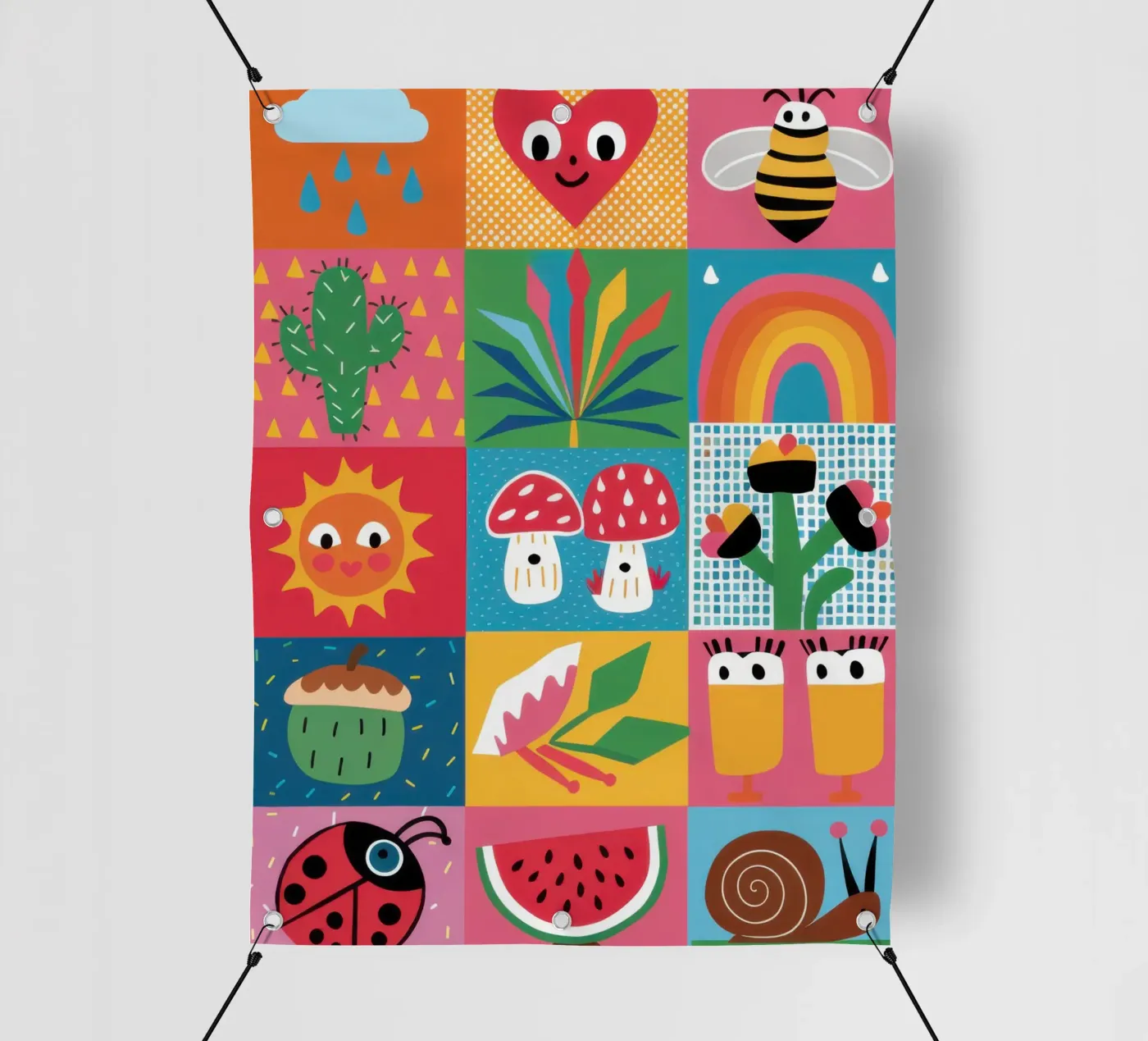 Cute Garden Patchwork PVC Plane von Thistle Bloom