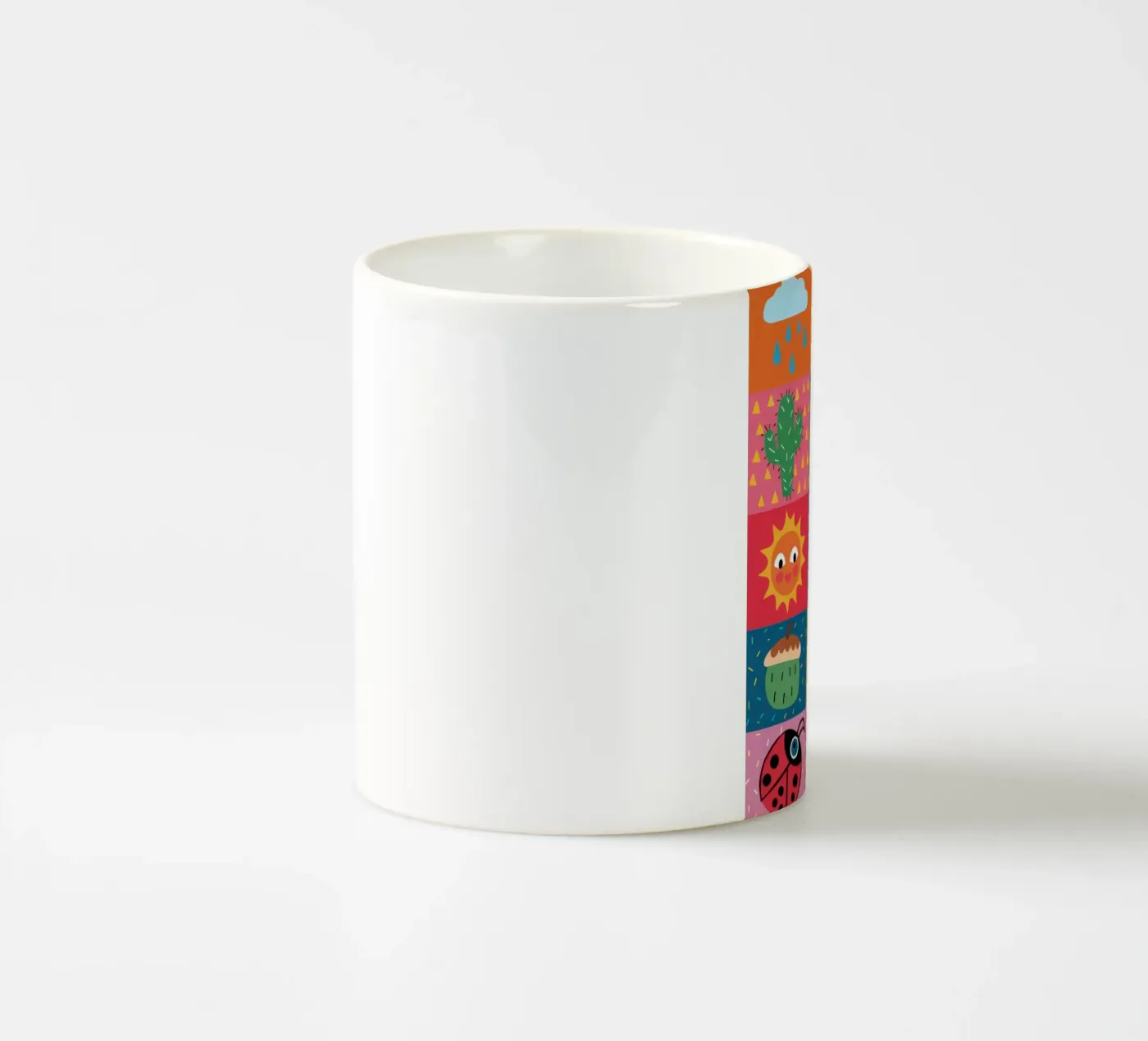 Cute Garden Patchwork ceramic mug by Thistle Bloom