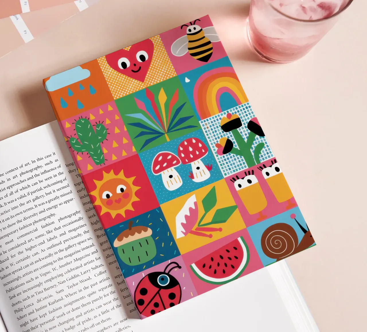 Cute Garden Patchwork notebook by Thistle Bloom