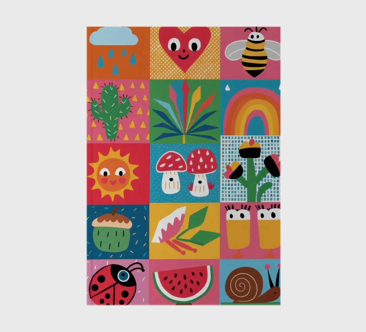 Cute Garden Patchwork notebook by Thistle Bloom