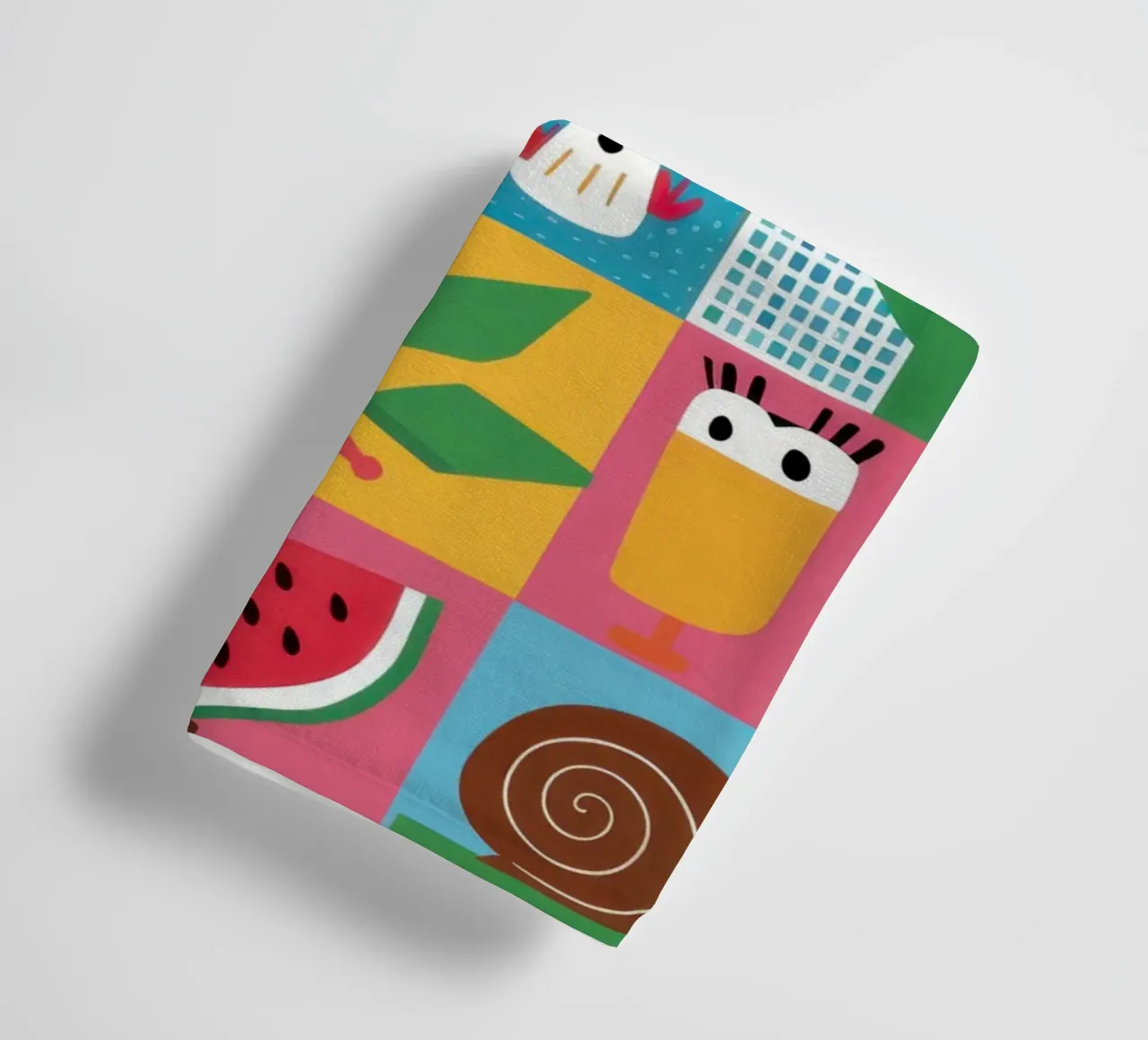 Schattig tuin patchwork badhanddoek van Thistle Bloom