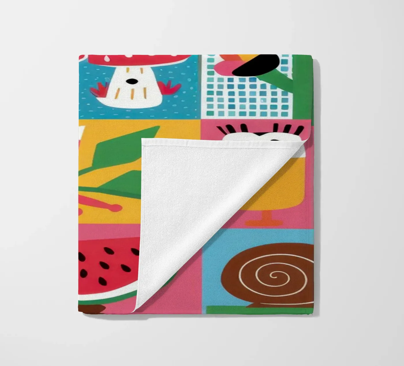 Schattig tuin patchwork strandhanddoek van Thistle Bloom