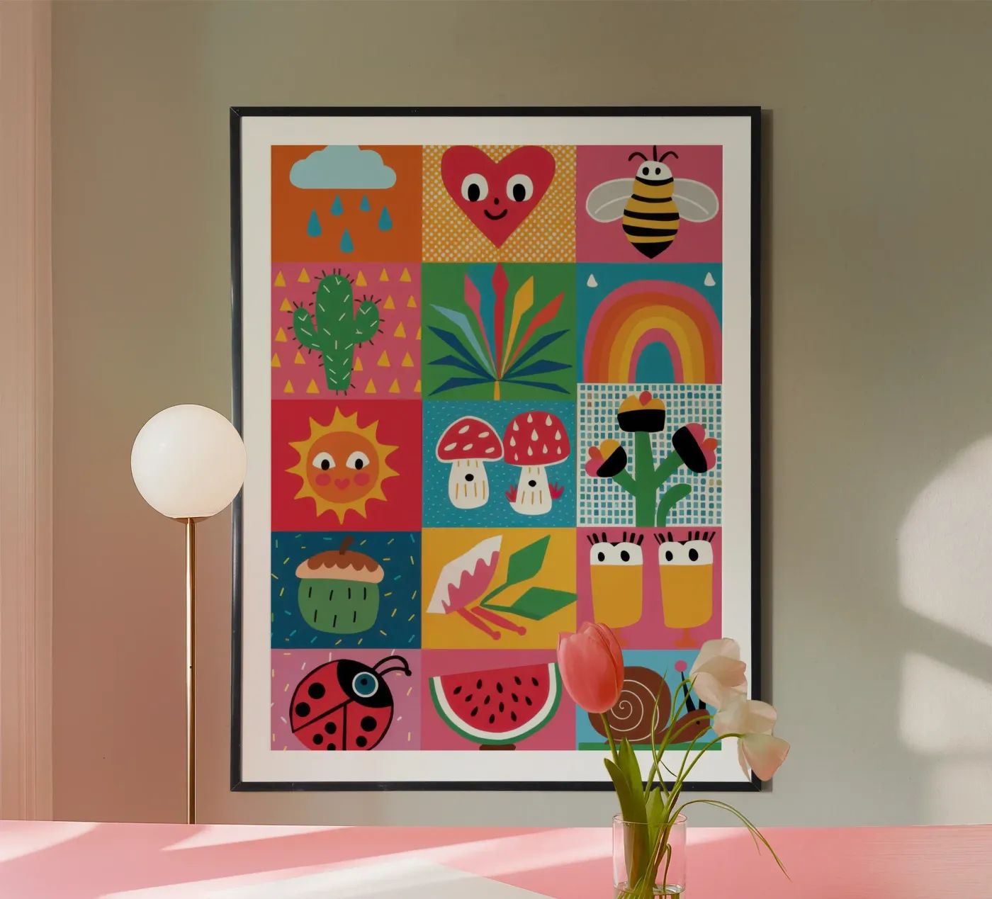 Cute Garden Patchwork poster by Thistle Bloom