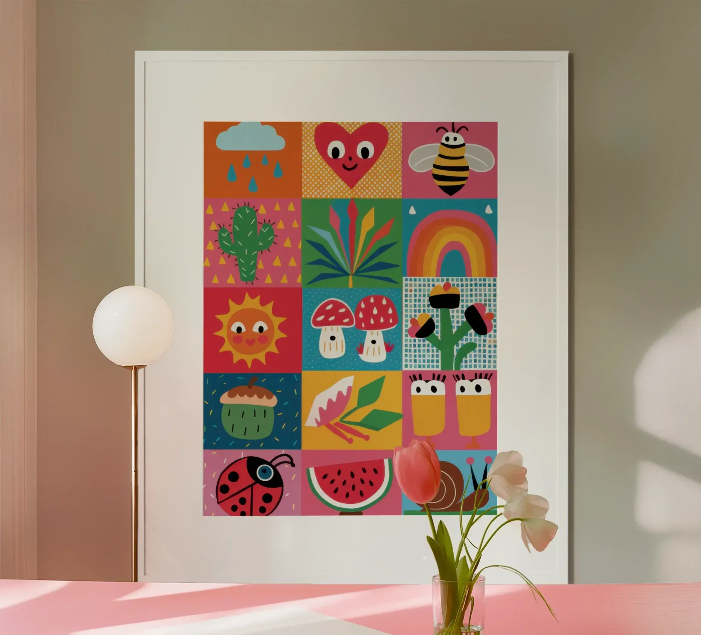 Cute Garden Patchwork poster da Thistle Bloom