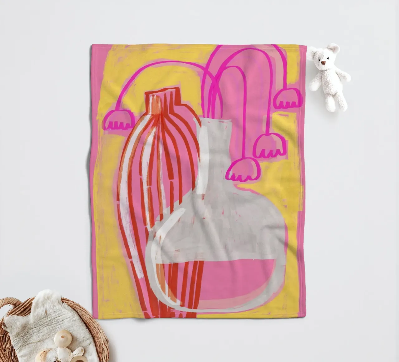 Neon Still Life No 5 coperta in pile da treechild