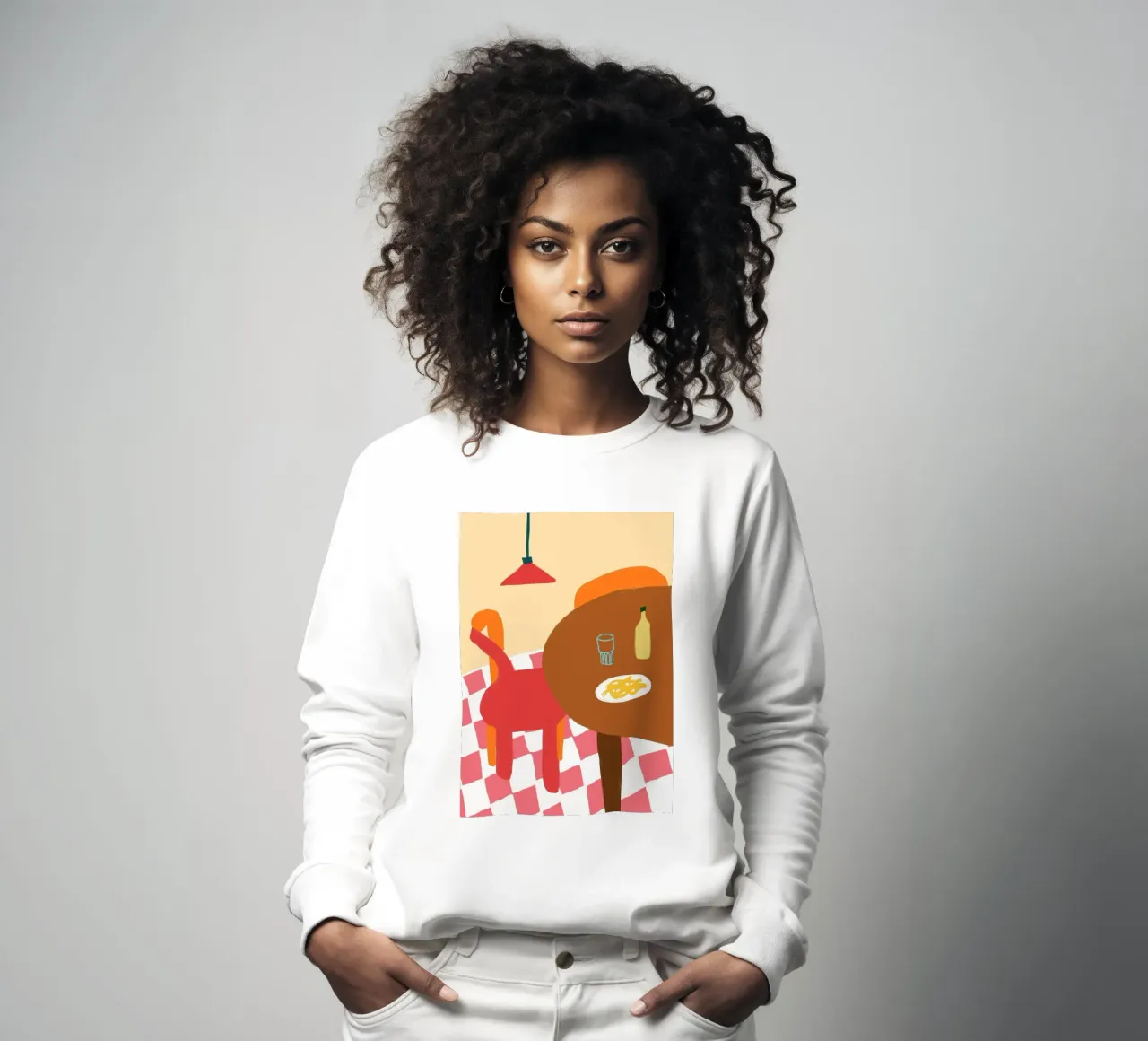 Mesa Abstracta Boho Folk Art Póster sudadera de vintagepod