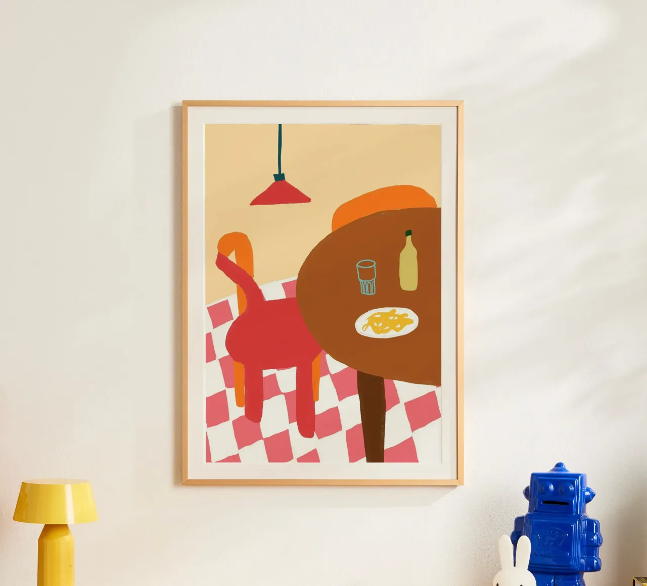 Mesa Abstracta Boho Folk Art Póster poster de vintagepod