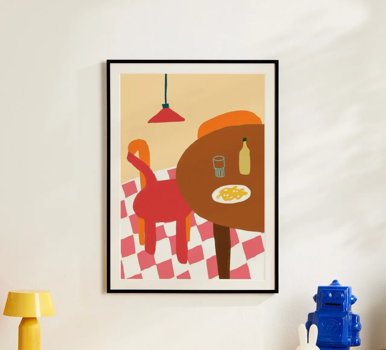 Mesa Abstracta Boho Folk Art Póster poster de vintagepod