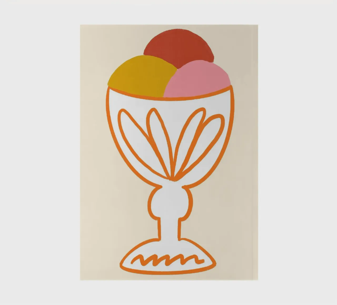 Three Scoops of Ice Cream Abstract Poster Print notebook by vintagepod