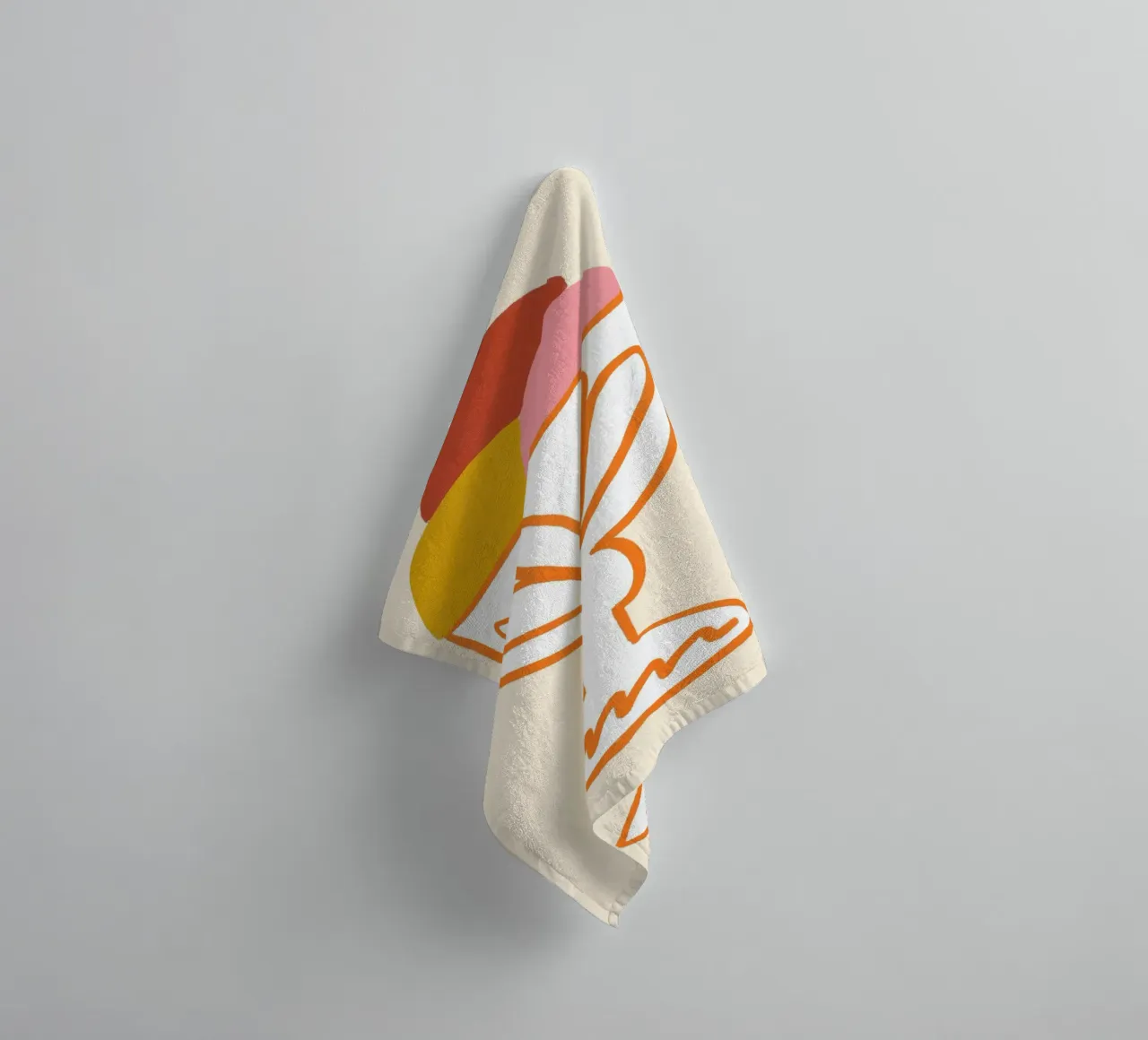 Three Scoops of Ice Cream Abstract Poster Print towel by vintagepod