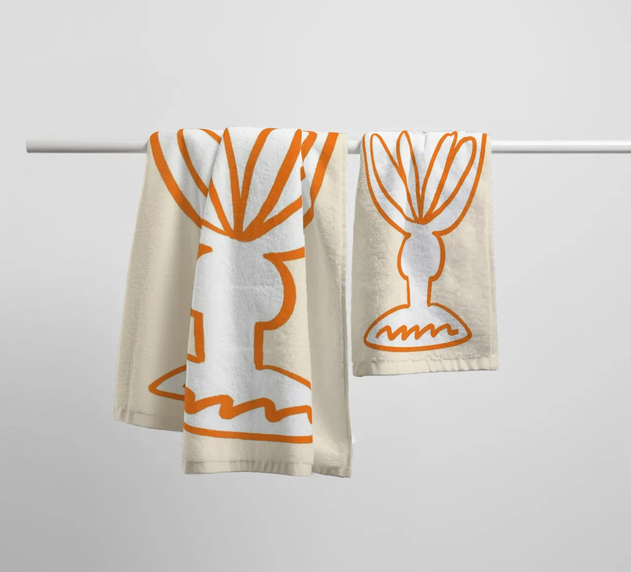 Three Scoops of Ice Cream Abstract Poster Print towel by vintagepod