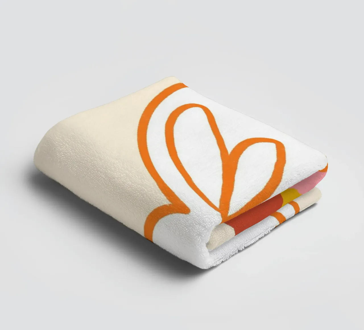 Three Scoops of Ice Cream Abstract Poster Print towel by vintagepod
