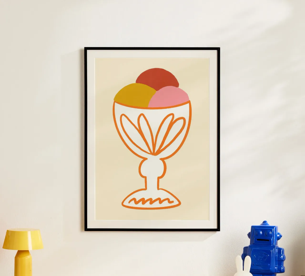 Three Scoops of Ice Cream Abstract Poster Print poster by vintagepod