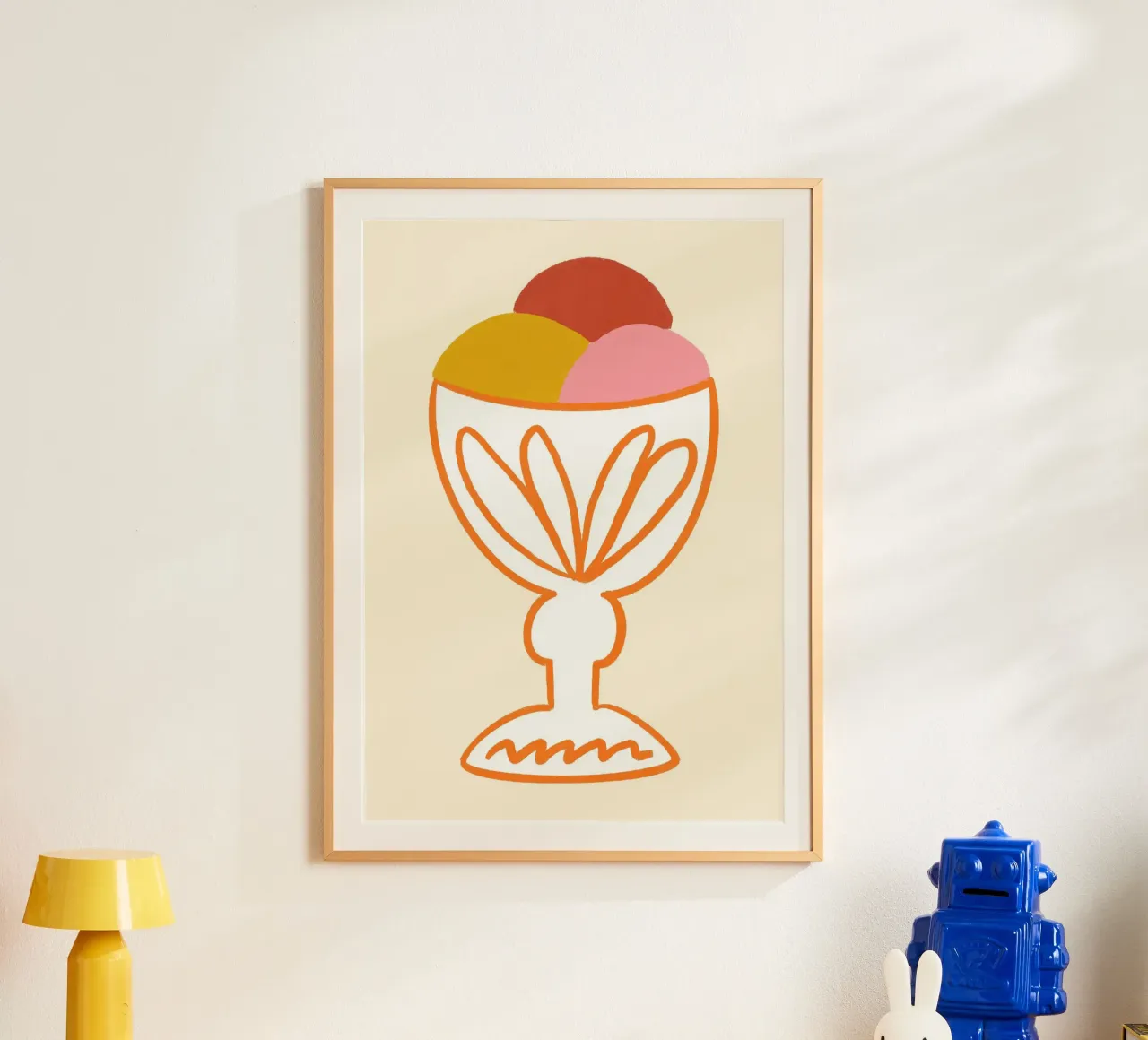 Three Scoops of Ice Cream Abstract Poster Print poster by vintagepod