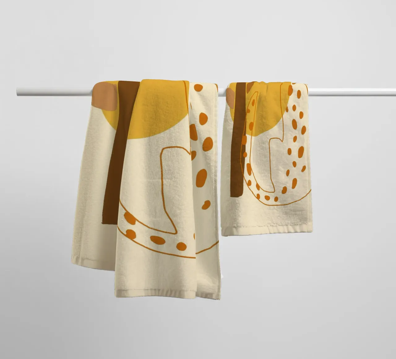Abstract Leopard Boho Art Minimalist Poster Print towel by vintagepod