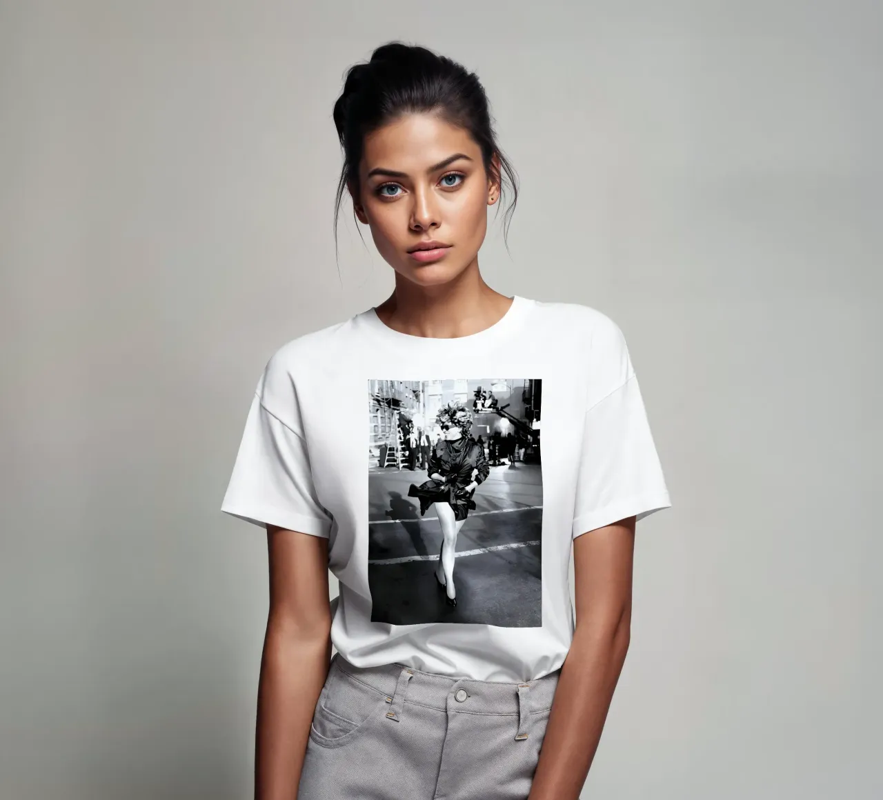 Tina Turner sorriso Bw t-shirt da NEVER OVER SALE