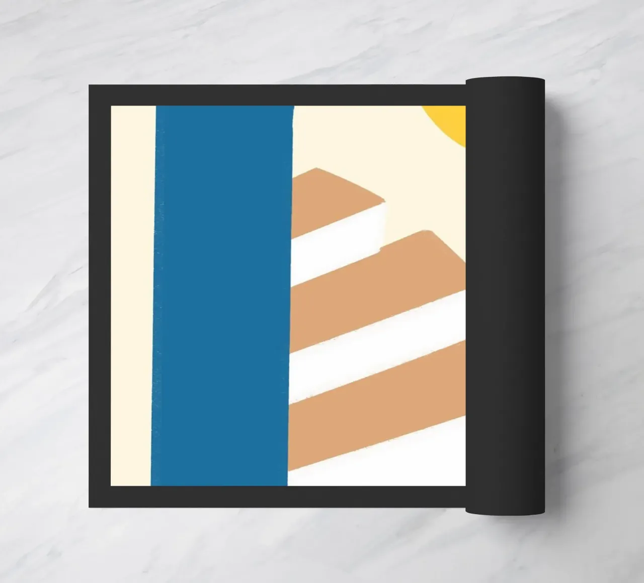 Mediterranean Archway Boho Abstract Poster Print doormat by vintagepod
