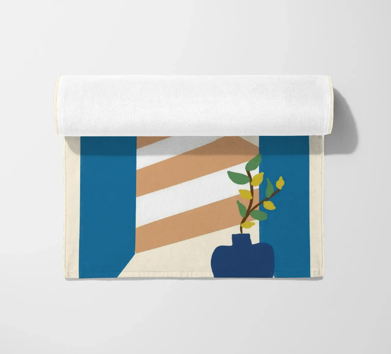 Mediterranean Archway Boho Abstract Poster Print strandhanddoek van vintagepod