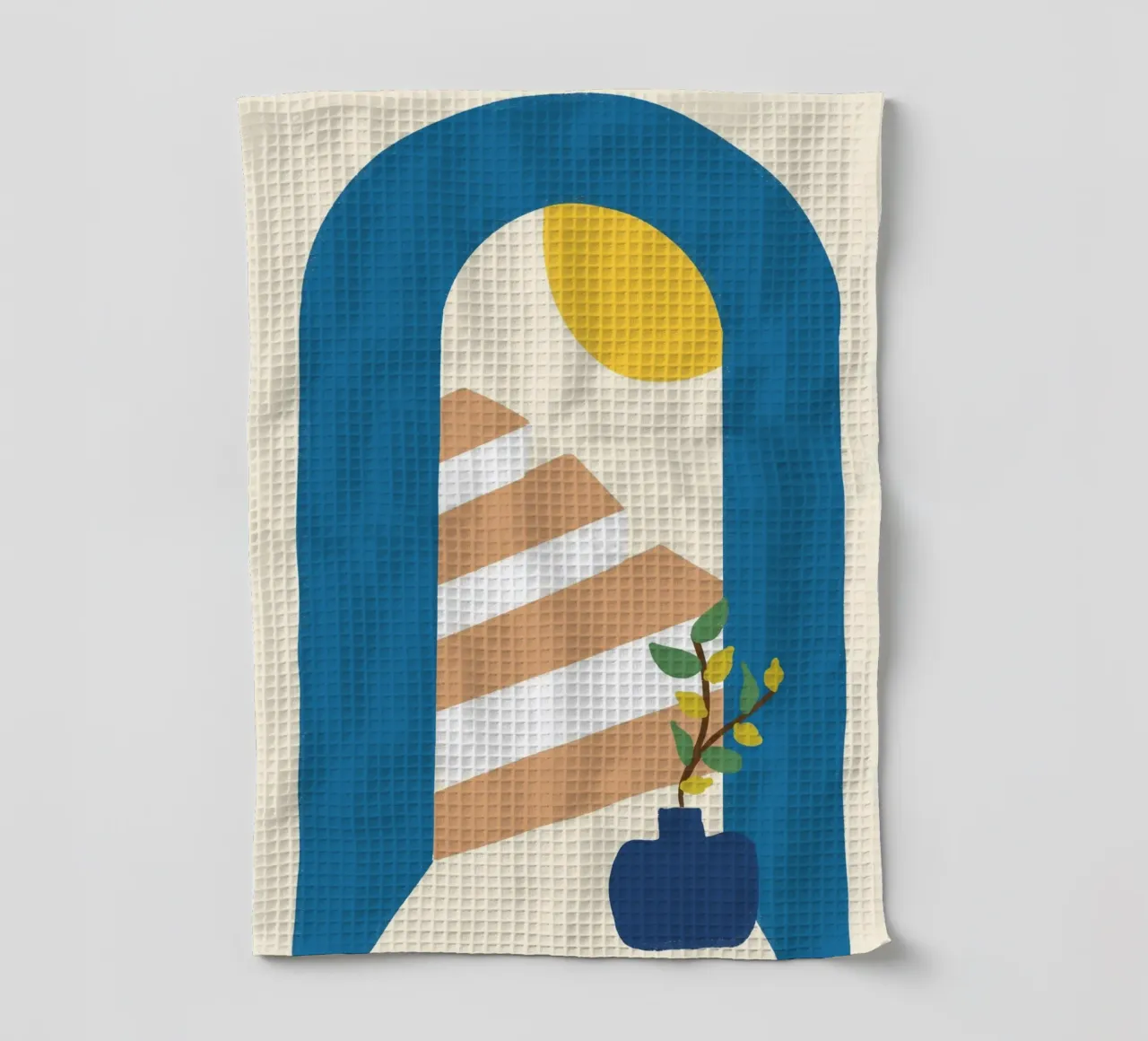 Mediterranean Archway Boho Abstract Poster Print torchon de vintagepod