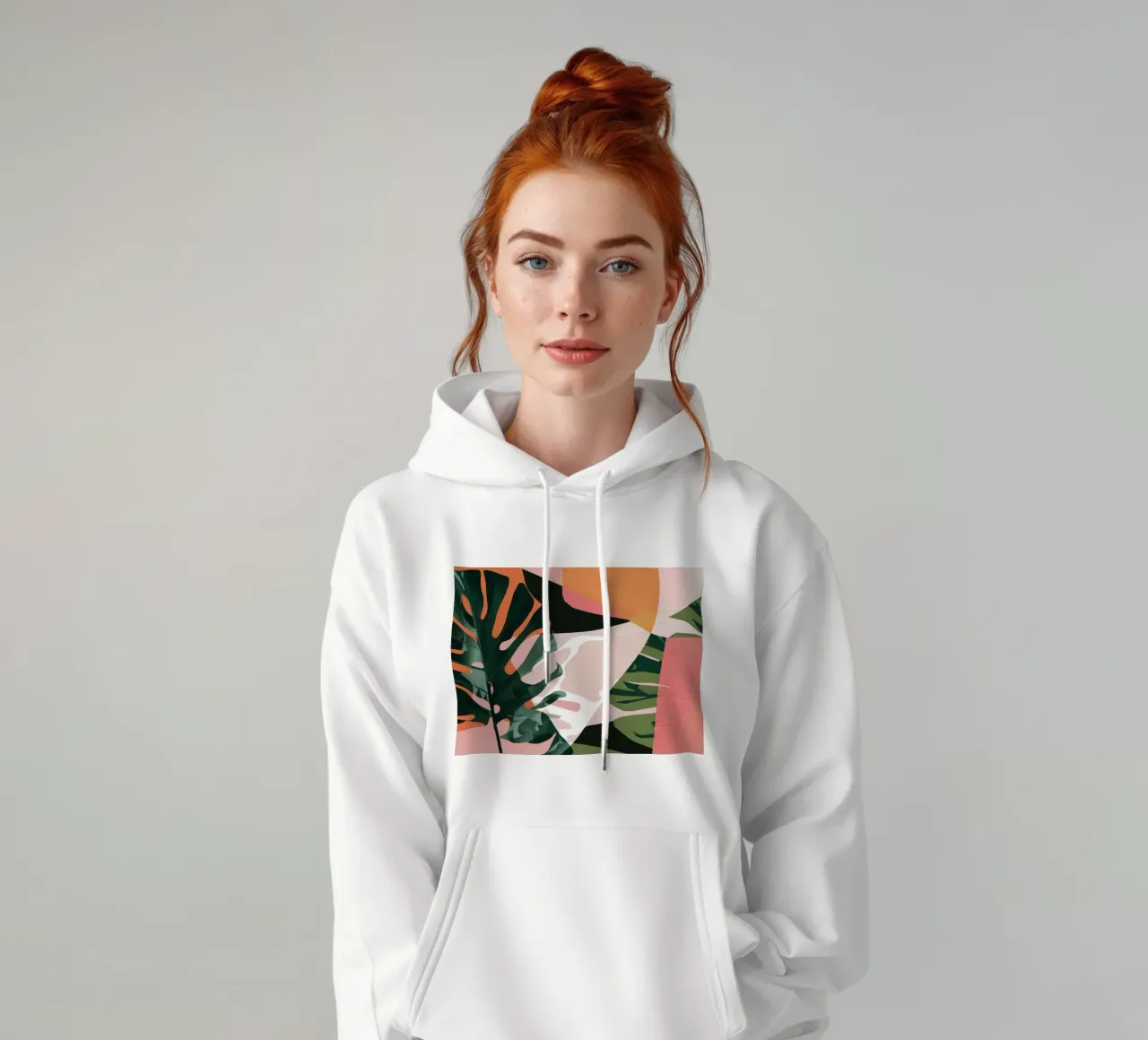 Forma Monstera Astratto felpa con cappuccio da Obs Canvas