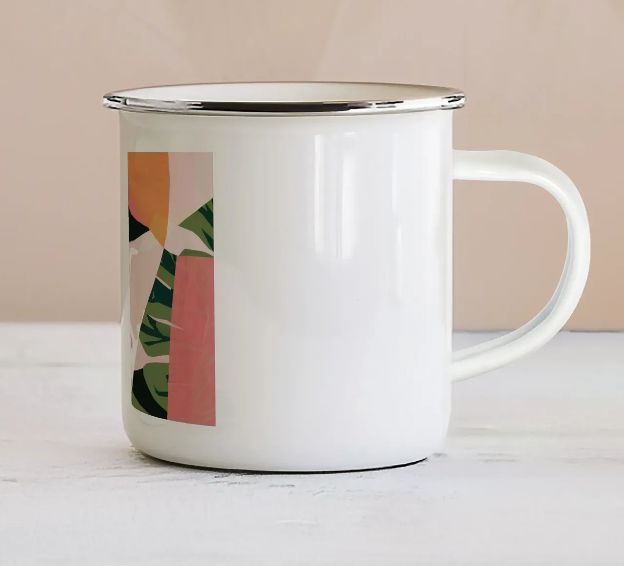 Forma Monstera Astratto tazza in smalto da Obs Canvas
