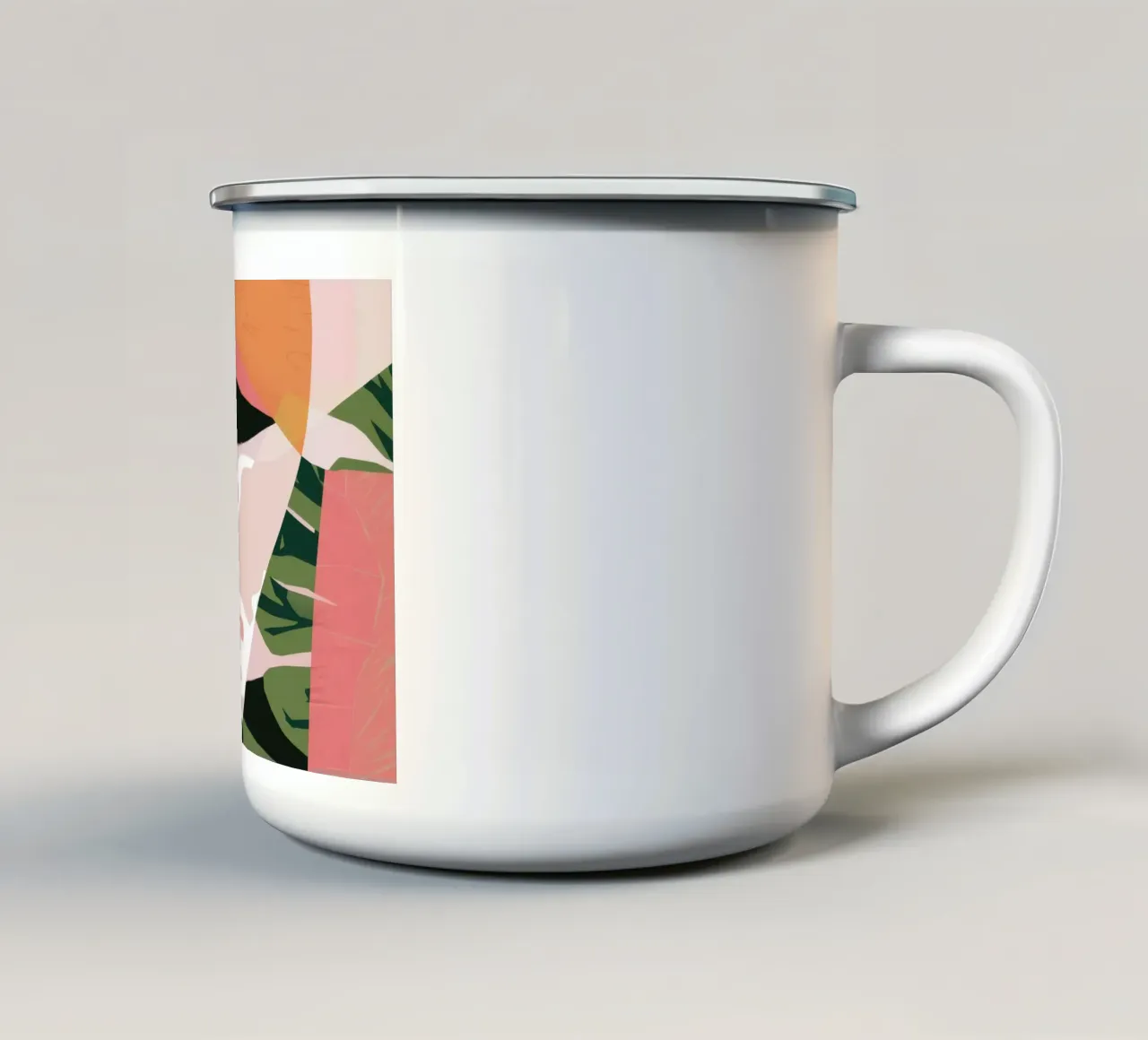 Forma Monstera Astratto tazza in smalto da Obs Canvas